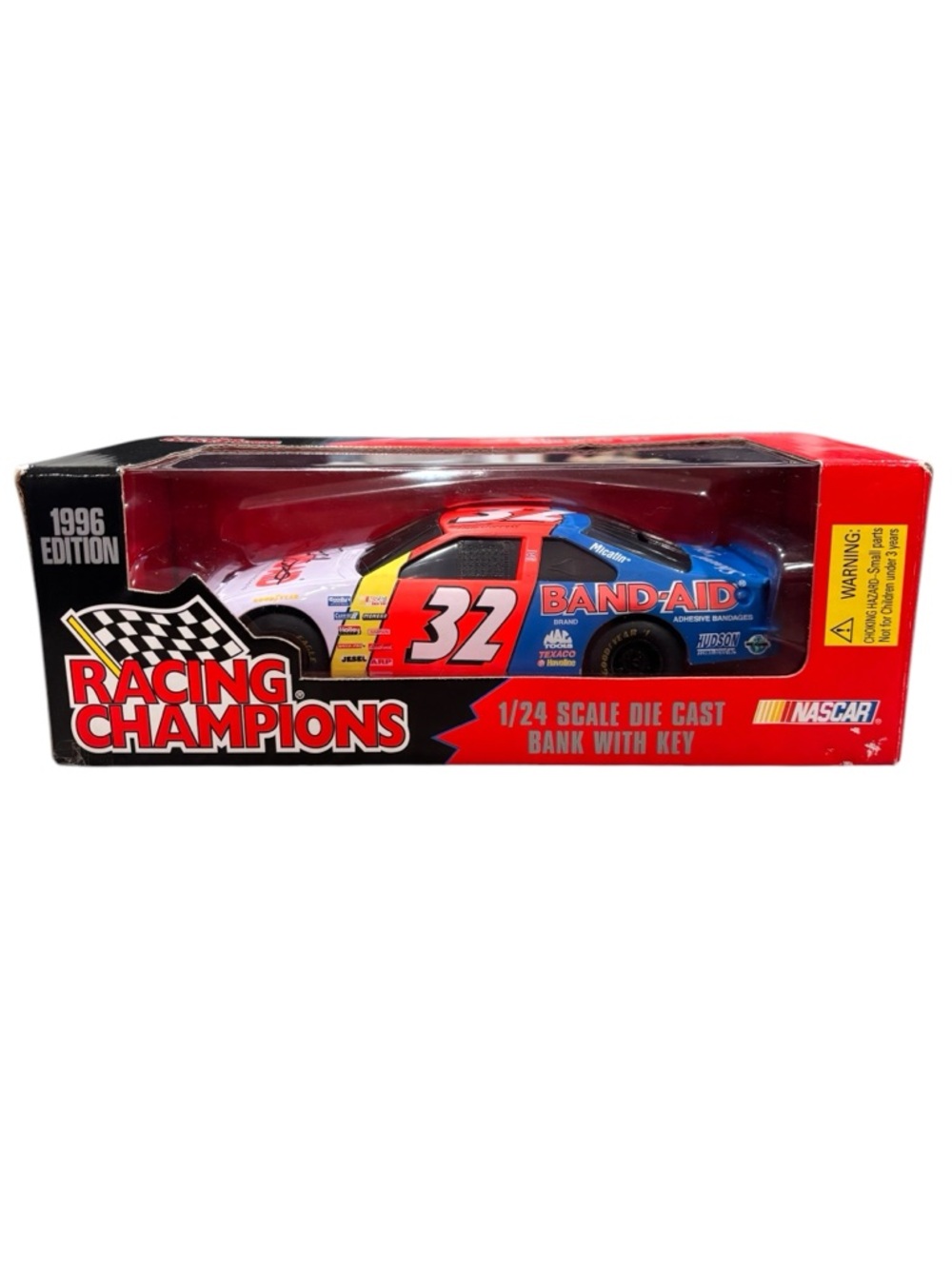 1996 AUTOGRAPHED DALE JARRETT racing champions 1/24 scale bank